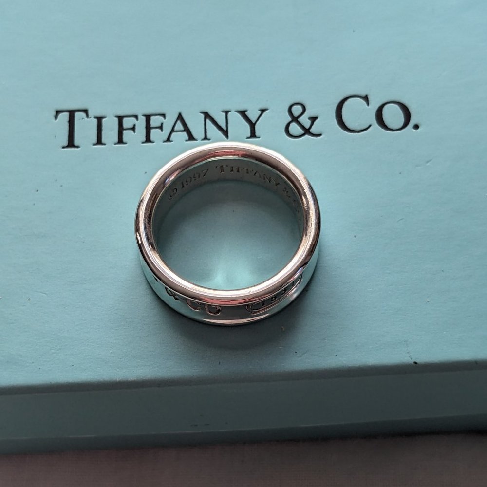 Tiffany & Co. Vintage 1997 1837 RING 925 Sterling Silver Size 8